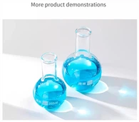 BKMAM 工場直接実験用ガラス平底丸型メスフラスコ 100ml