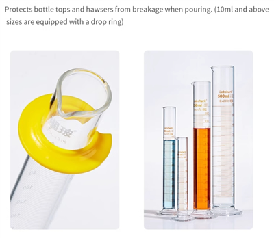 実験用ガラス器具の大きなガラスのメスシリンダーの機能